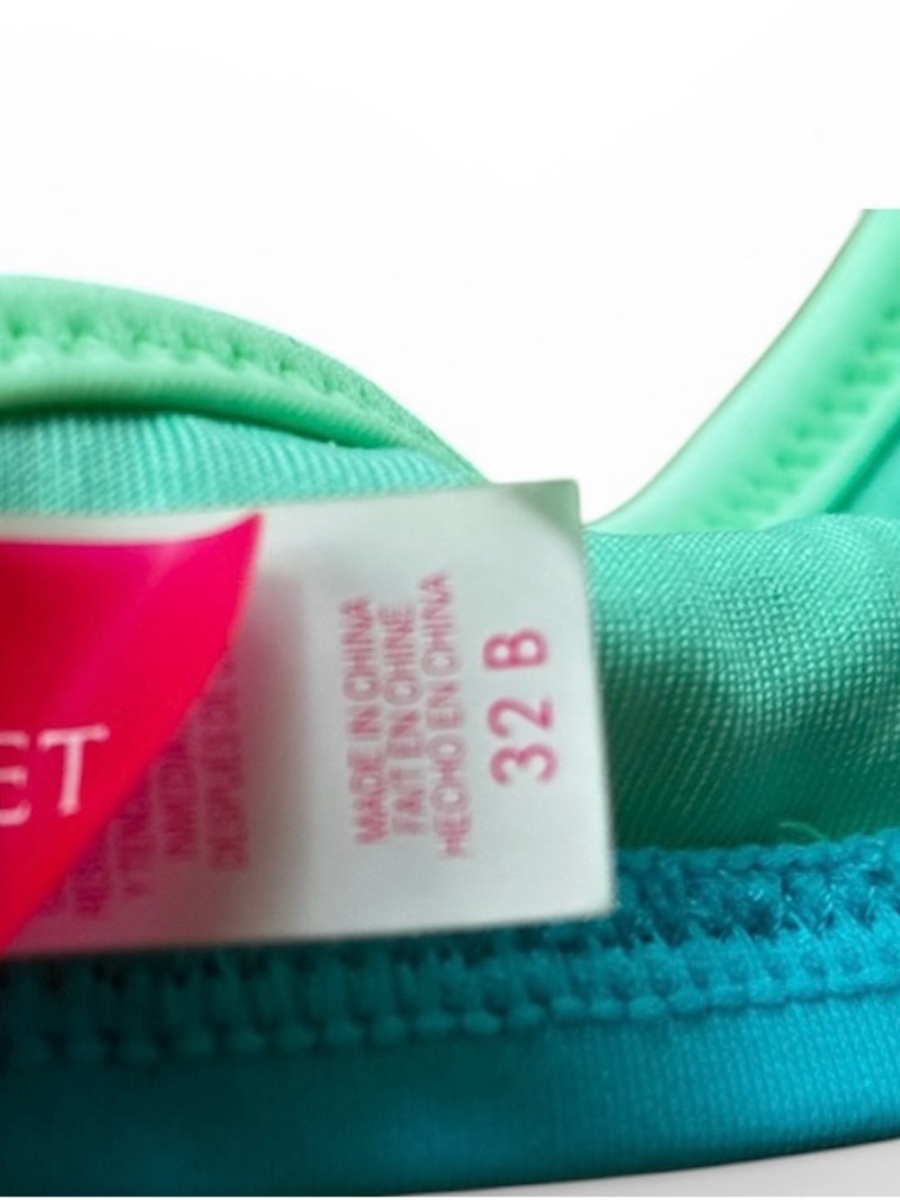 Victoria's Secret Turquoise Bikini Top/Bottom with Aqua Trim S/32B - Picture 4 of 6